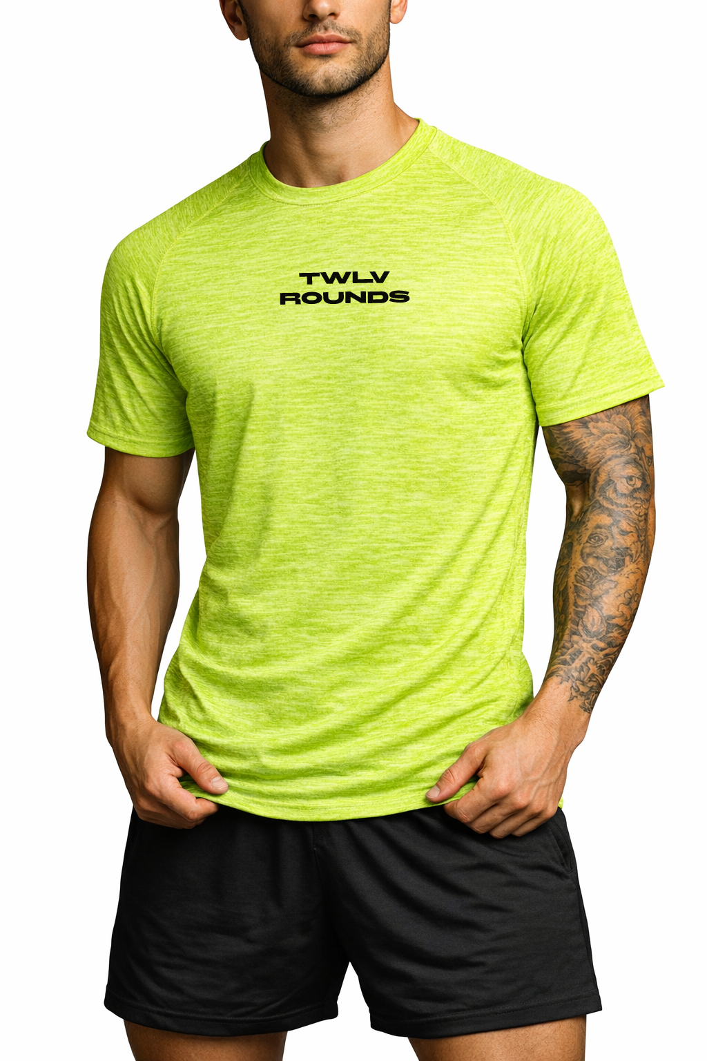 TWLV Rounds Performance Tee – Neon Green