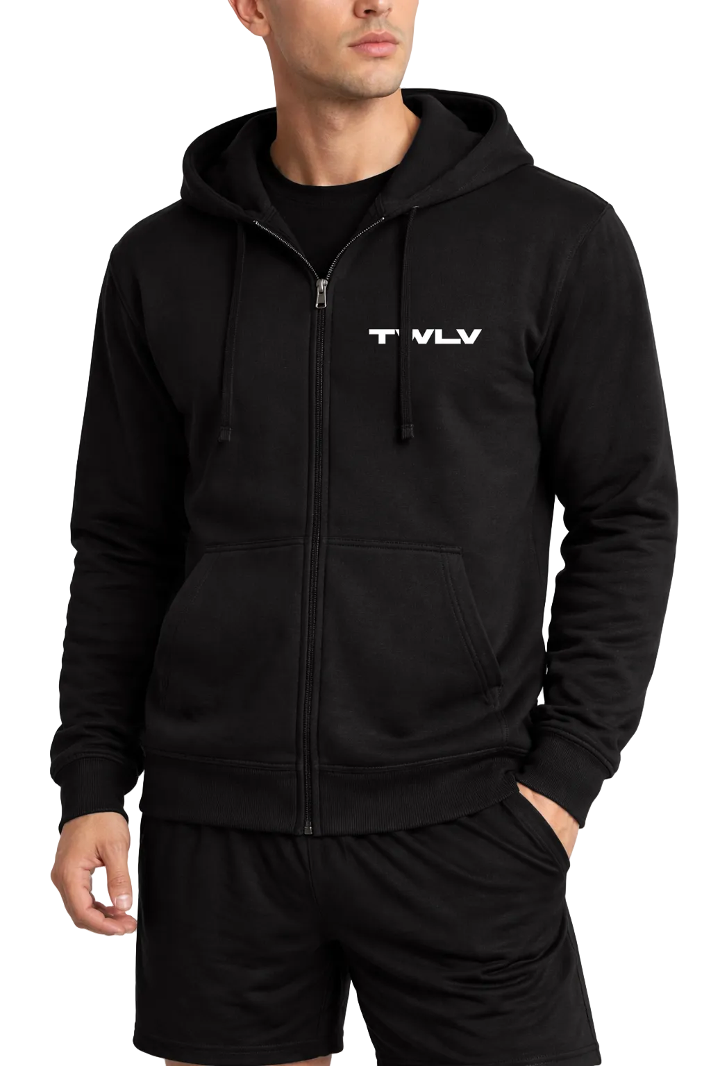 TWLV Rounds Zip Hoodie – Black